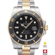 Rolex Submariner swiss 2836 movt 2-tone Black Ceramic Bezel