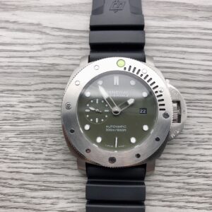 Panerai Submersible automatic 47mm watch (green with black strap)