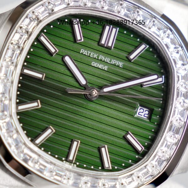 PATEK PHILIPPE  5711/1A Cal.324  40mm diamond bezel luxury watch - Image 2
