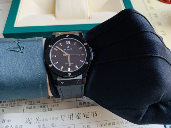 Hublot 42mm luxury watch Citizen movt (black) - Image 2